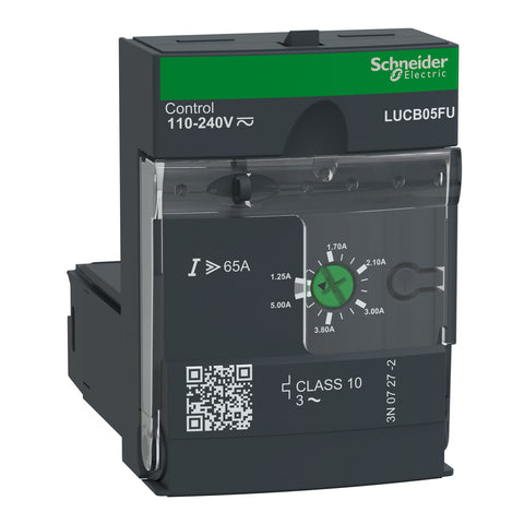 Unidad de Control Termomágnetico TeSys U - Avanzado - Clase 10 - 1.25-5A - 110-240VAC - LUCB05FU - SCHNEIDER