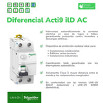 ilD Acti9 - Tipo AC - 4P - 40A - 300mA - Instantáneo - A9R74440 - SCHNEIDER