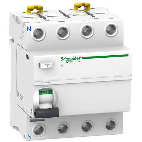 ﻿Interruptor Diferencial Tetrapolar Monofásico de Marca Schneider de Linea Acti 9 ilDsi (A9R91440) con Corriente Nominal 40A y Sensibilidad 30mA. Compra en FCM.