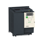 Variador de Velocidad de Potencia Nominal 4HP, Máxima Corriente Permanente 12.2A y Alimentación Trifásica 200-240V de Marca Schneider Electric de Linea Altivar 12 (ATV12HU30M3) con Dimensiones 184x140x142mm.