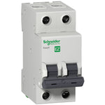 Interruptor Termomagnético Bipolar de Marca Schneider Electric de Linea Easy9 (EZ9F56232) de Corriente Nominal 32A, Curva C y Poder de Ruptura 6kA en 230/400V.