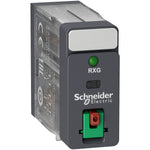 Relé Enchufable de Marca Schneider Electric de Línea Zelio Relay RXG (RXG22B7) con Voltaje de Control 24VAC, Composición de Contactos 2NANC, Corriente Térmica Nominal 5A y Grado de Protección IP40. Asociar con Socket RGZE1S48M. Compra en FCM.