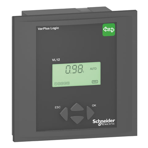 Controlador Factor de Potencia con Regulación de Energía de 12 Pasos  de Marca Schneider Electric de Linea Varplus Logic VL12 (VPL12N).