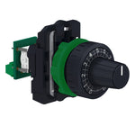 Potenciometro con Resistencia 4700Ohm de Marca Schneider Electric de Serie Harmony XB5 (XB5AD912R4K7) con ø22m de Montaje, Cuerpo Plástico.